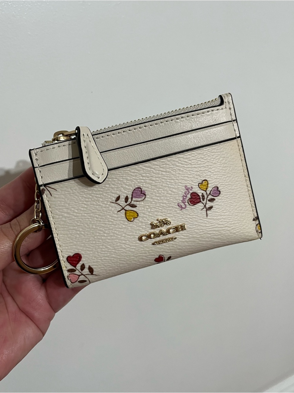 COACH Mini Skinny Heart Floral Print